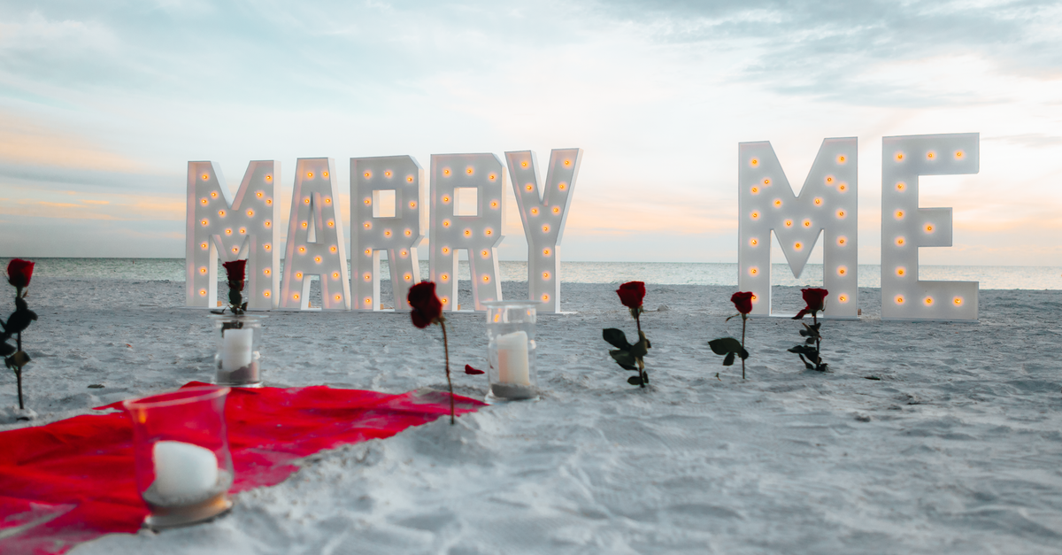 Beach proposal ideas for UK couples
